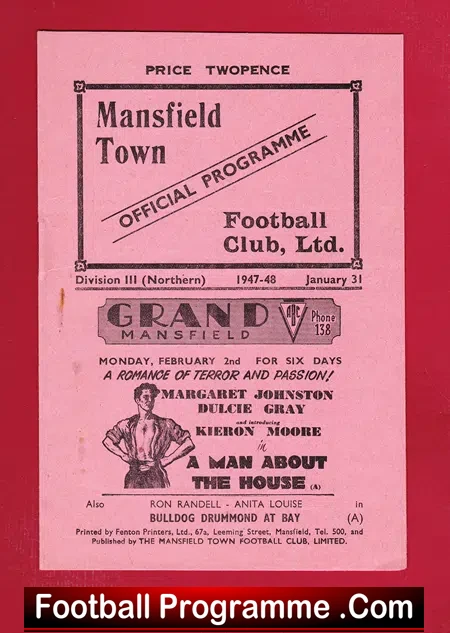 Mansfield Town v Darlington 1948