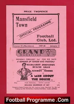 Mansfield Town v Darlington 1948