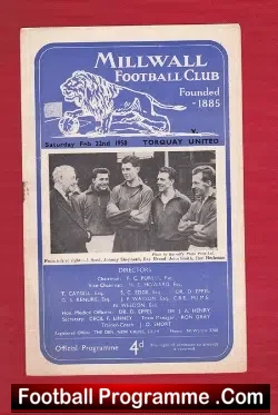 Millwall v Torquay United 1958 – Munich Season Reference