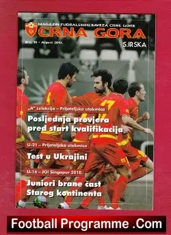 Montenegro v Northern Ireland 2010 - football programme