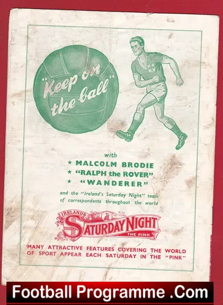 Northern Ireland v England 1960 – In Belfast