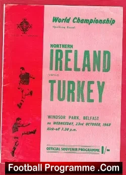 Northern Ireland v Turkey 1968 – in Belfast + Geroge Best