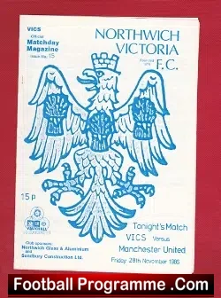 Northwich Victoria v Manchester United 1986