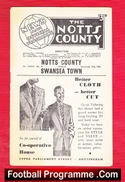 Notts County v Swansea Town 1956 – to clear