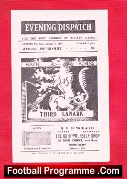 Raith Rovers v Third Lanark 1961