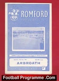 Romford v Arbroath 1963 – Scottish Team