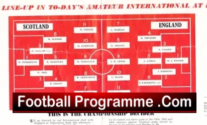 Scotland v England 1959 – Amateur International at Dumfries