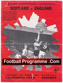 Scotland v England 1959 – Amateur International at Dumfries