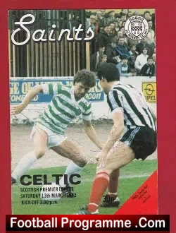 St Mirren v Glasgow Celtic 1982 - Multi Autographs - football programme