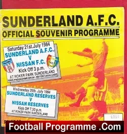 Sunderland v Nissan Reserves 1984