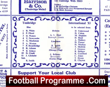 Tonbridge v International XI 1973 – Challenge Match + Greaves