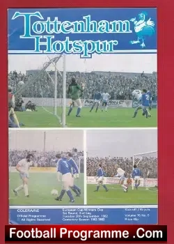 Tottenham Hotspur v Colraine 1982 – European Cup WC
