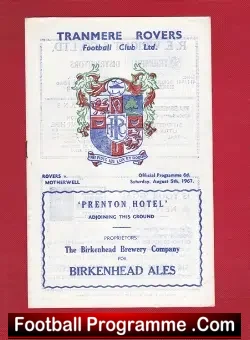 Tranmere Rovers v Motherwell 1967 – Friendly Match