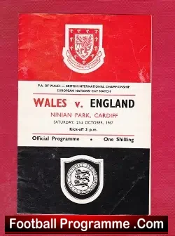 Wales v England 1967 – Ninian Park – Cardiff