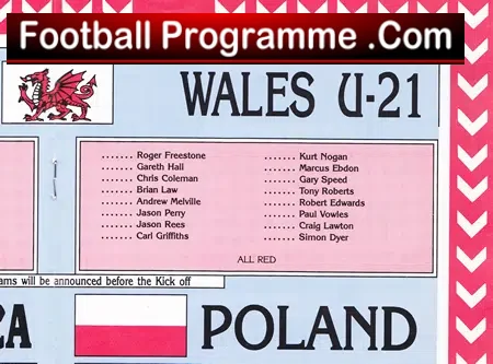 Wales v Poland 1990 – Under 21 Match + Costa Rica