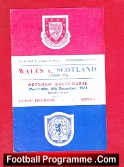 Wales v Scotland 1961 – U23 at Racecourse – Wrexham