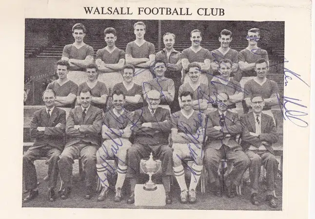 Walsall v Newport County 1960 – Multi Autographed Signed