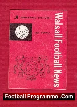 Walsall v Newport County 1960 – Multi Autographed Signed