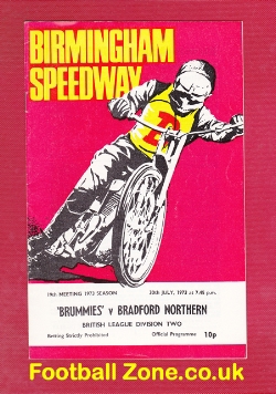 Birmingham Speedway v Bradford 1973