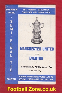 Everton v Manchester United 1966 – FA Cup Semi Final at Bolton