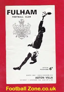 Fulham v Aston Villa 1966