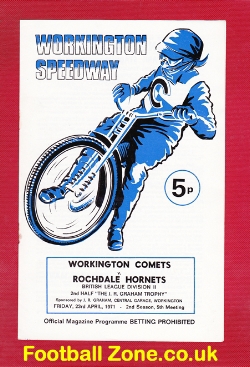 Workington Speedway v Rochdale 1971 – 2nd Season