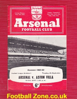 Arsenal v Aston Villa 1962