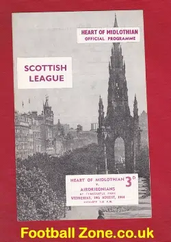 Heart Of Midlothian v Airdrieonians Airdrie 1964
