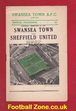 Swansea Town v Sheffield United 1958