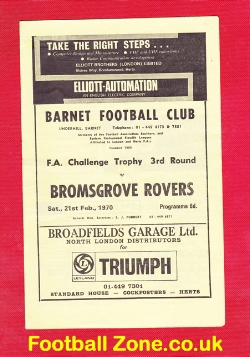Barnet v Bromsgrove Rovers 1970 – Challenge Trophy