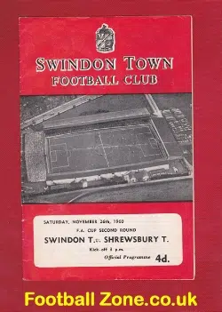 Swindon Town v Shrewsbury Town 1960