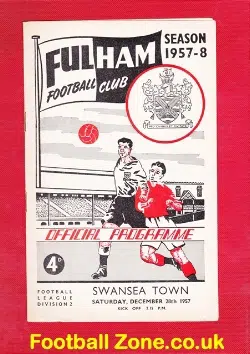 Fulham v Swansea Town 1957