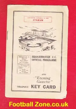 Middlesbrough v Fulham 1950