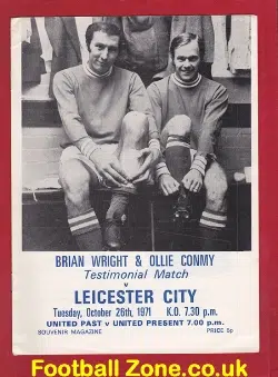 Brian Wright Ollie Conmy Testimonial Benefit Leicester City 1971