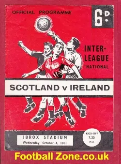 Scotland v Ireland 1961 - Played at Ibrox - Glasgow