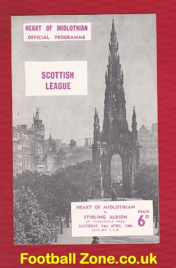 Heart Of Midlothian v Stirling Albion 1966 – Multi Autographed