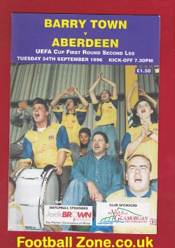 Barry Town v Aberdeen 1996 – UEFA Cup