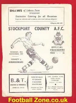 Stockport County v Airdrieonians Airdrie 1957 - to clear