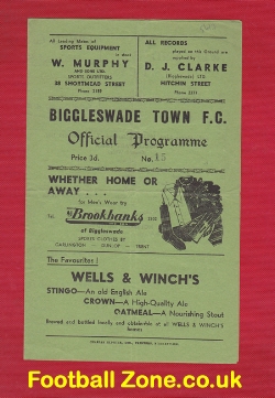 Biggleswade Town v Holbeach United 1957