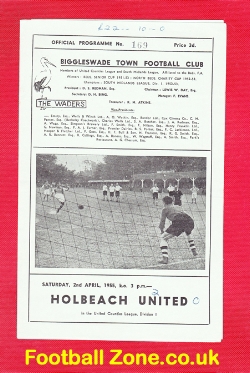 Biggleswade Town v Holbeach United 1955