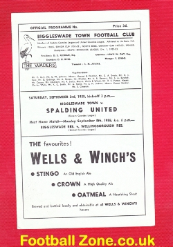 Biggleswade Town v Spalding United 1955