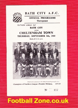 Bath City v Cheltenham Town 1960