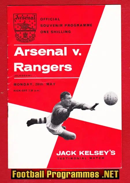 Jack Kelsey Benefit Match Testimonial Glasgow Rangers 1963