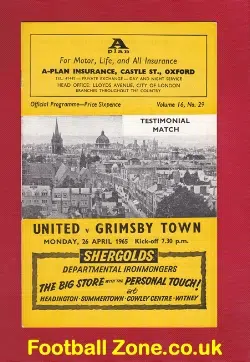 Oxford United v Grimsby Town Testimonial 1965