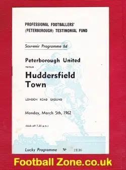 Roy Jacobs Football Testimonial Benefit Peterborough United 1962