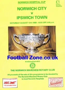 Norwich City v Ipswich Town 1989 - Hospital Cup Match