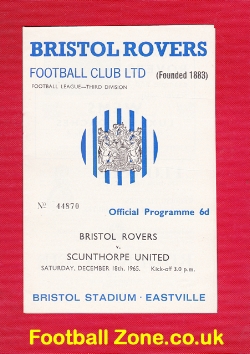 Bristol Rovers v Scunthorpe United 1965 – Eastville