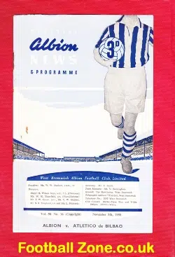 West Bromwich Albion v Atletico De Bilbao 1958 – Friendly Game