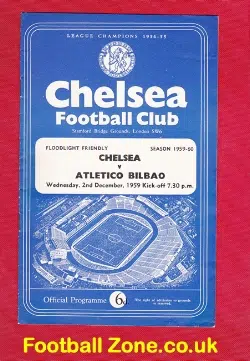 Chelsea v Atletico Bilbao 1959 - Floodlight Friendly