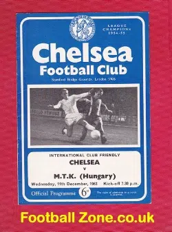 Chelsea v M T K 1963 - Hungary - Friendly Match
